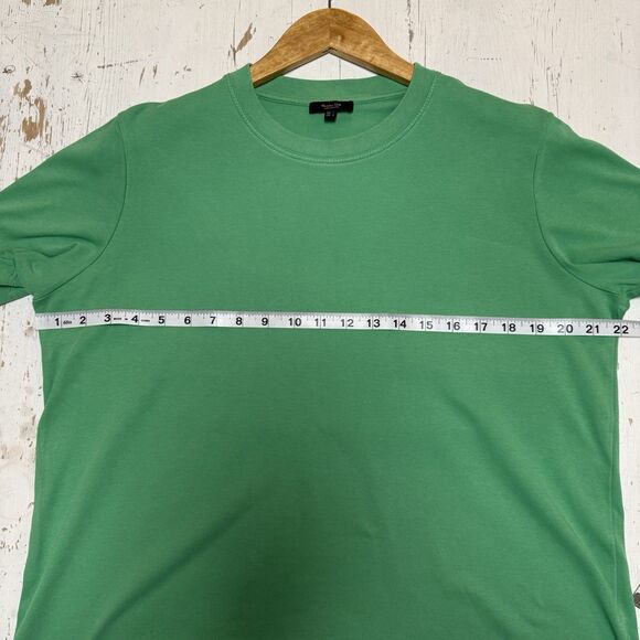 Massimo Dutti Large Perfect Tee Kelly Green Cotton - Picture 6 of 7
